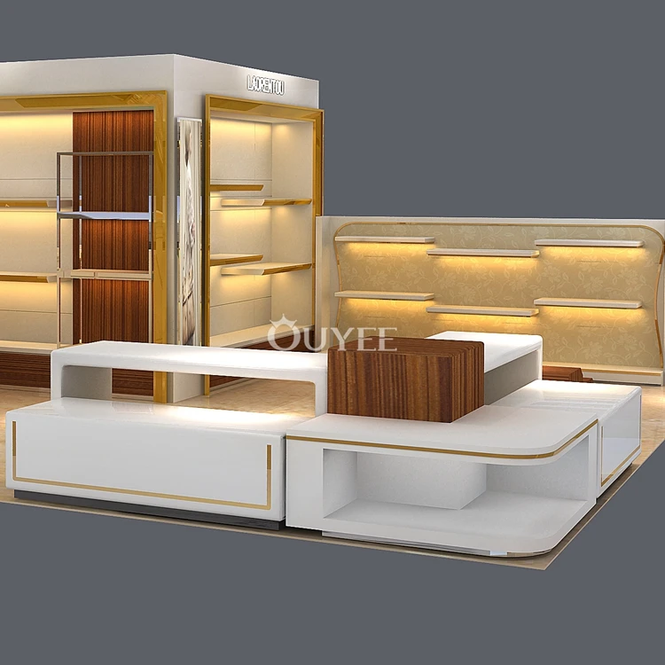 Shoe Store Furniture Display Table Shoe Kiosk Display Rack Wooden Shoes