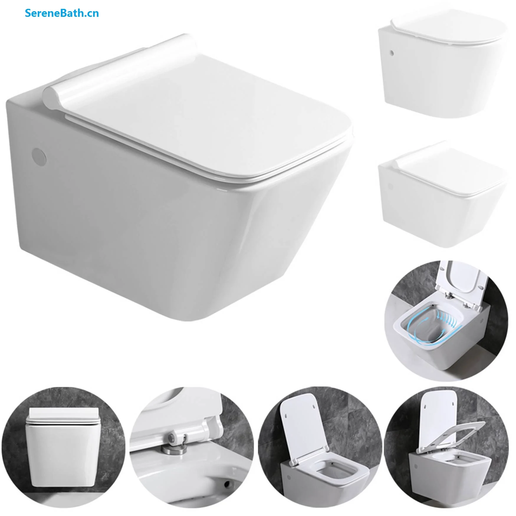 rimless wall hung toilet
