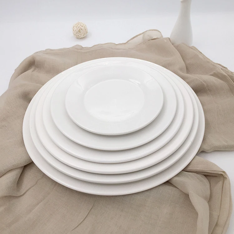 Hotel Restaurant Daily Use High Quality Food Contact Safe Custom Ceramic Dinner Plates For