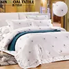 China supply cotton material printed flat sheet hotel use 4 pieces bedding sets
