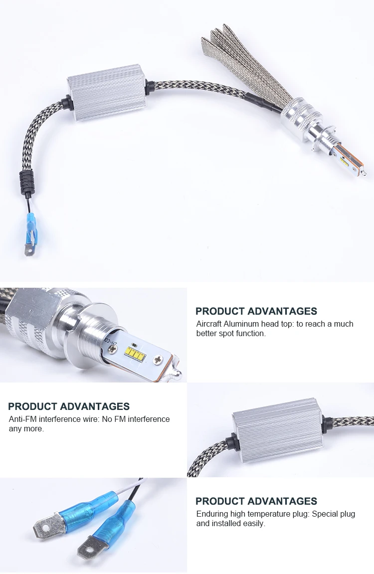 Universal 9-32v voltage led head lamp 60W 8000LM H1 conversion led headlight