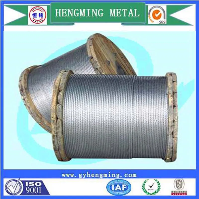 Galvanized Steel Messenger Wire 1.5mm Single Core Cable 1x7 Strand Wire