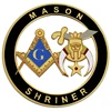 Factory made eagle mason auto emblem Freemason Masonic Double Eagle Enameled Metal Lapel Pin Hat Tack Pin