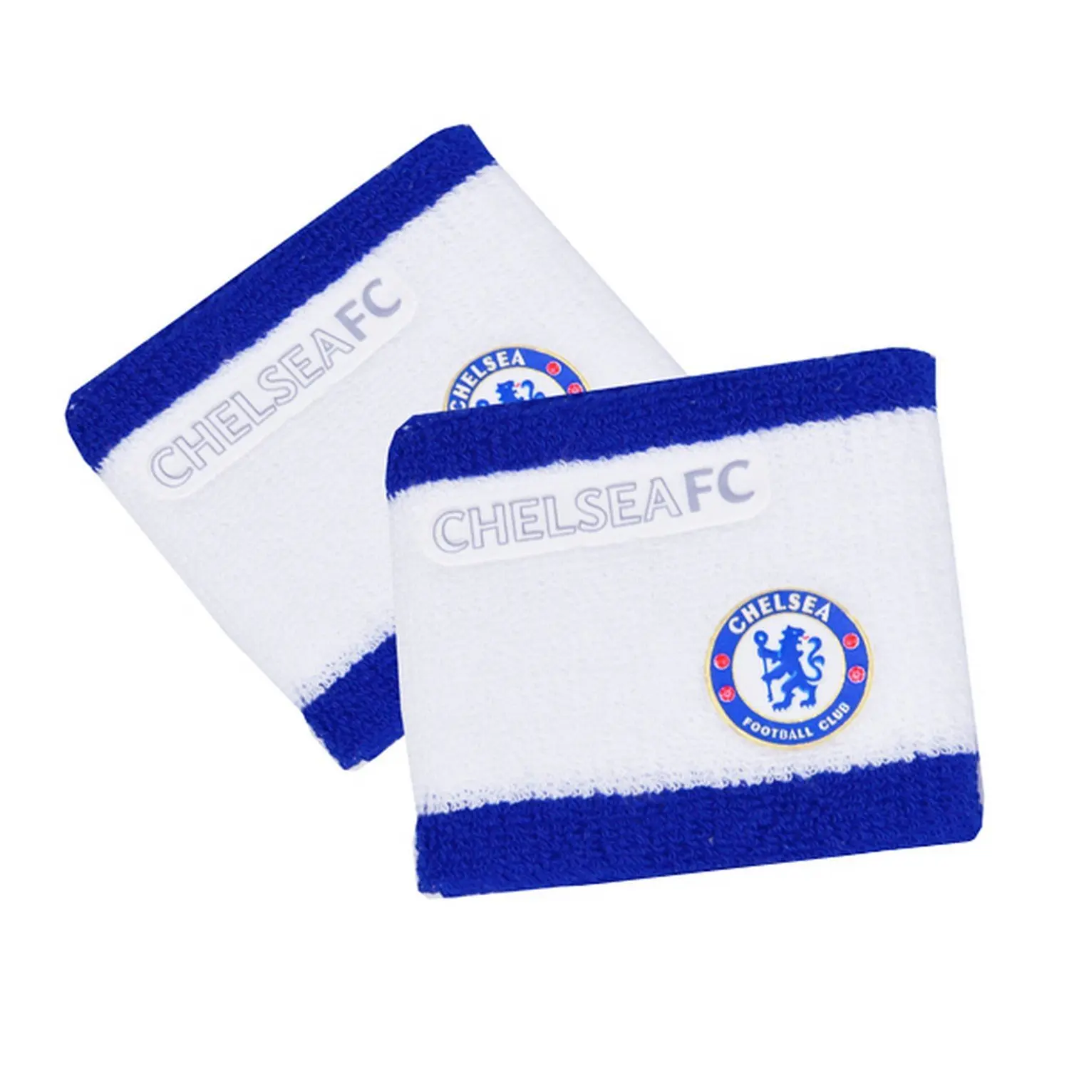 Chelsea FC Official 2 Tone Football Crest Sport Wristbands (Pack Of 2)