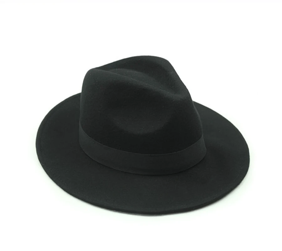 High Quality Custom Color Vintage Mexican Wool Felt Fedora Wide Brim