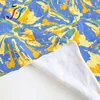 Digital printing custom design on bamboo fiber cotton terry fabric leaf pattern for garment