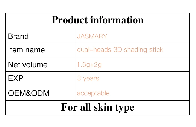 Makeup manufacturer long last waterproof non-blooming concealer contour stick bronzer highlighter