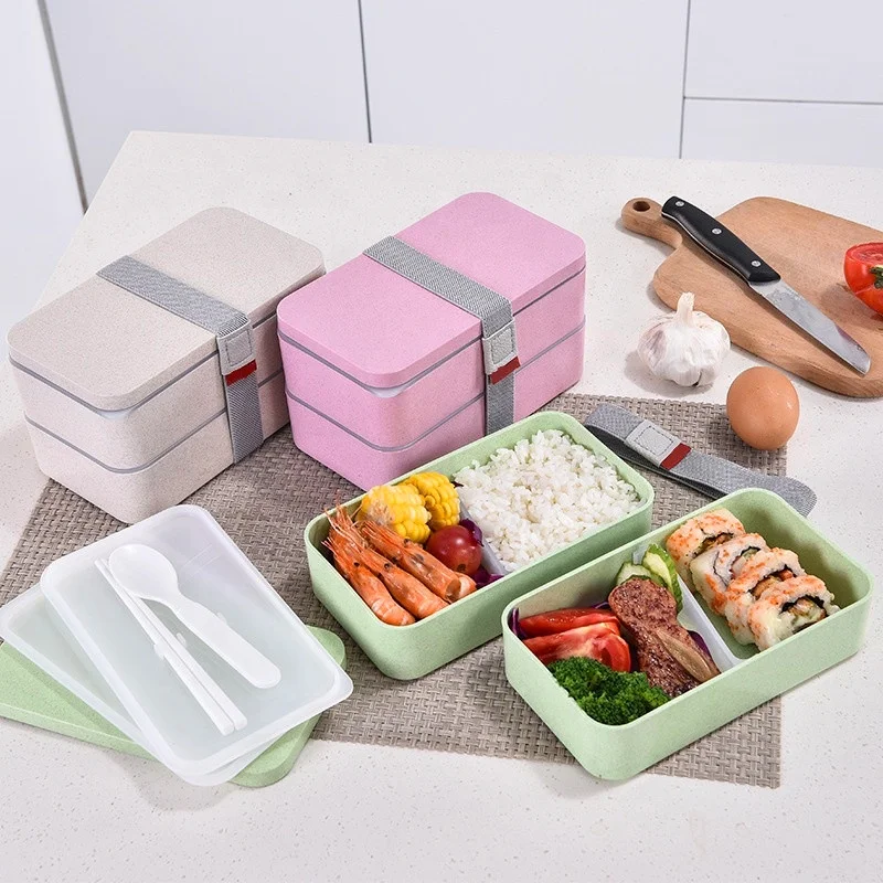 Rice Husks Plant Fibre Bento Boxes Eco Friendly Lunch Box Unbreakable ...