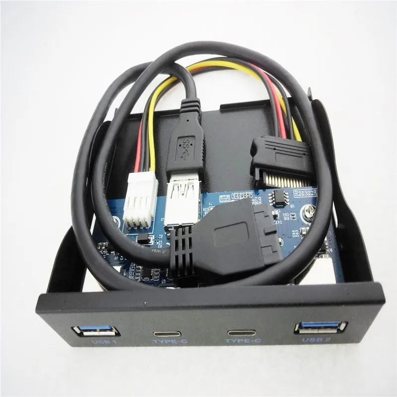 Usb 3.0 2ports + Usb 3.1 Type C 2ports 3.5 Inch Front Panel Usb Hub