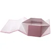 High quality decorative magnet book shape folding box with pvc window