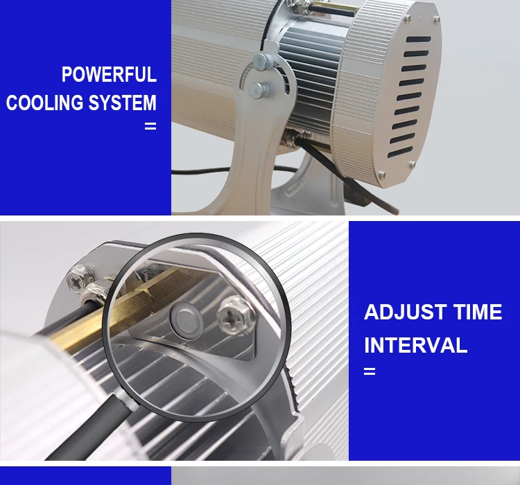 100W big glass outdoor waterproof rotating gobo projector on the wall