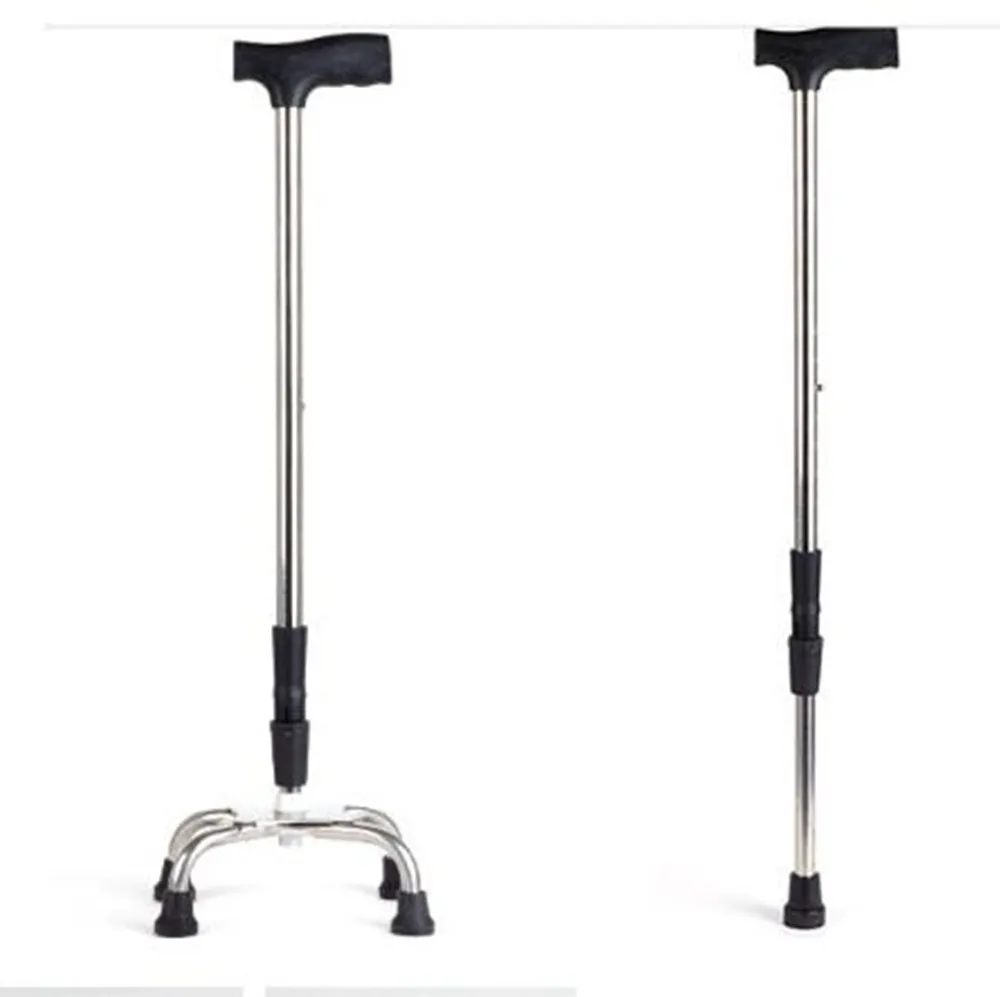 Medical Aluminum Walking Stick Four-legged Handicapped Walking Cane ...