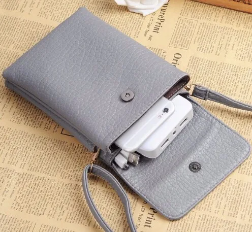 small wallet purse with shoulder strap
