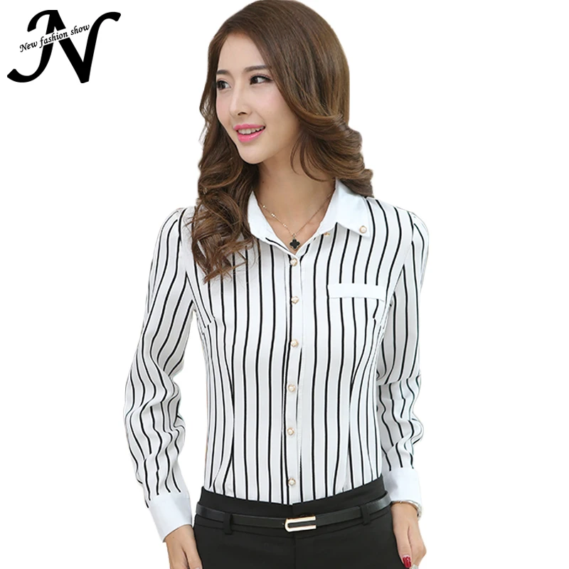 ladies black and white striped top