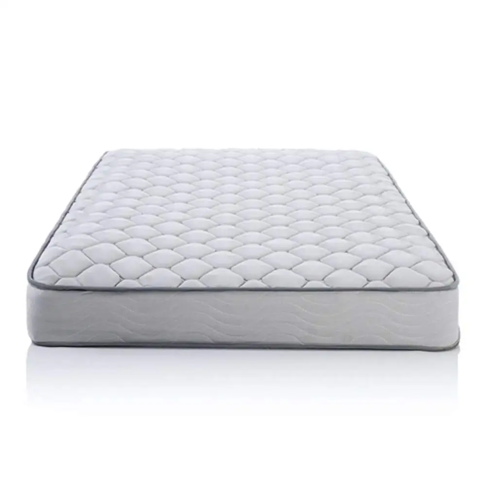 MyEasyShopping California King 6-inch Thick Innerspring Mattress Quilted Cover - Medium Firm Bed Frame Antique Headboard French
