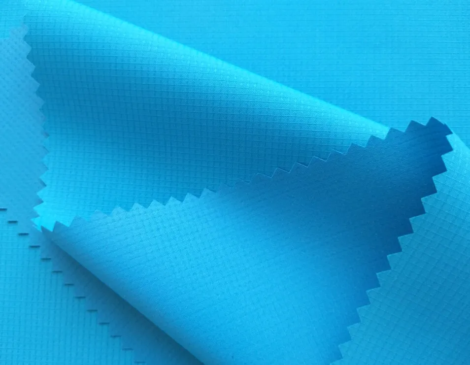 Ribstop Waterproof Polyurethane Coated 210t Polyester Taffeta Fabric