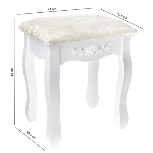 black crushed velvet dressing table stool