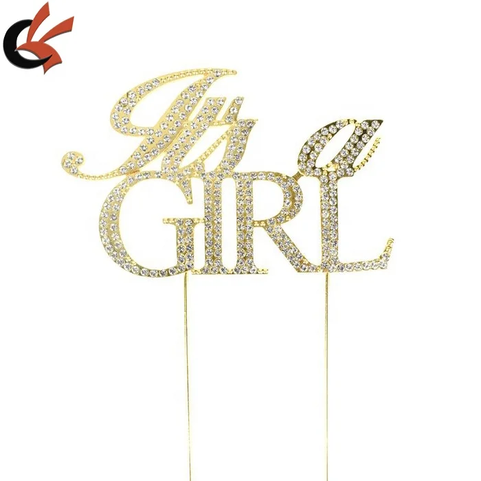 it is a girl gold rhinestone cake topper.jpg