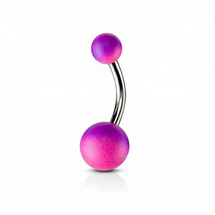 Rubber Ball Navel Piercing Belly Button Body Jewelry - Buy Navel ...