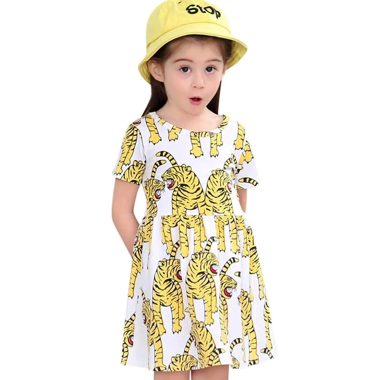 Feitengtd Toddler Kids Baby Girls Clothes Embroidery Denim Party Pageant Princess Dress