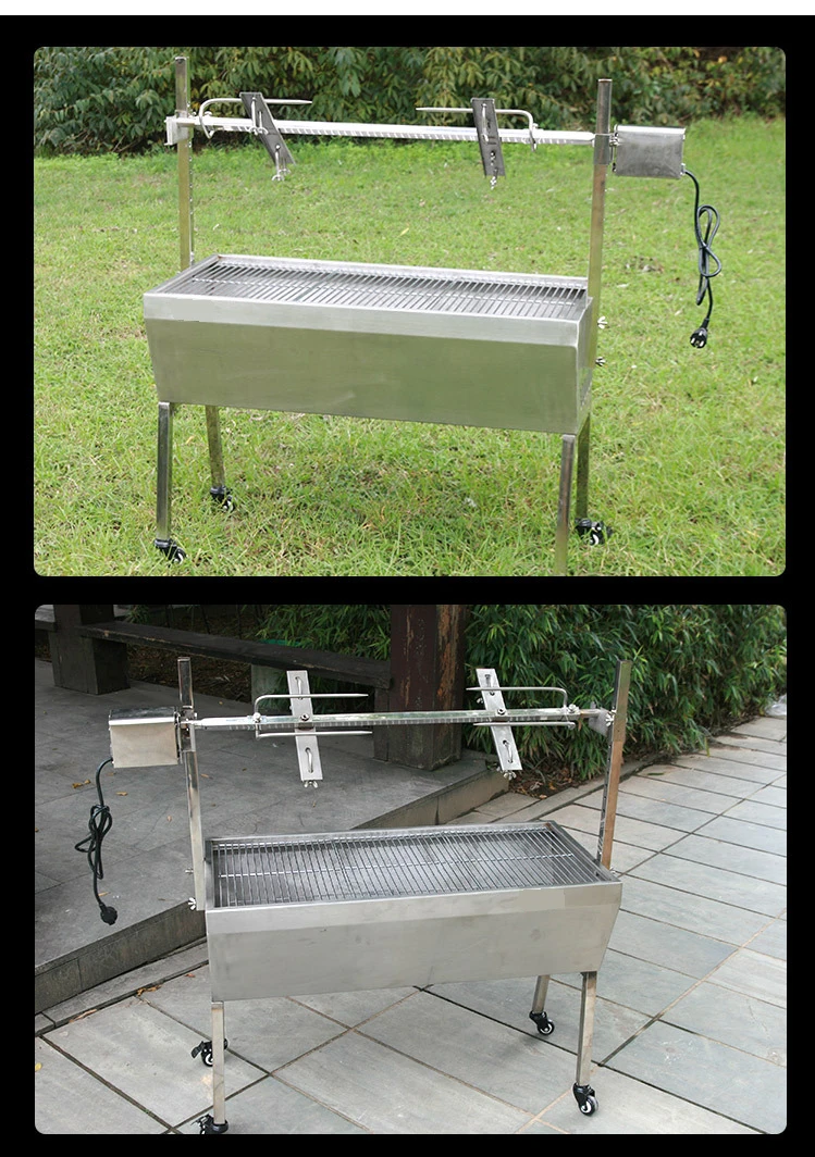 Spit Rotisserie Stainless Steel Auto Rotating Lamb Bbq Grills Automatic