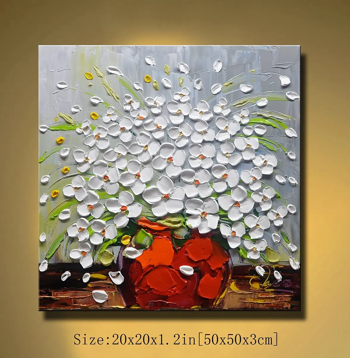 contemporary wall art,Palette Knife Painting,colorful Flower painting,wall decor ,Home Decor,Acrylic Textured Painting ON Canvas by Chen