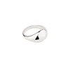 2019 New design 925 silver jewelry simple 18K plated dome signet ring