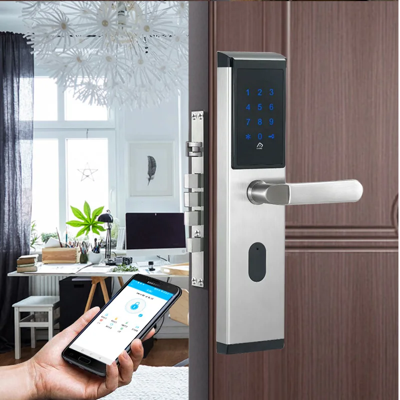App Remote Unlock Bluetooth Smart Door Lock Wifi Coded Lock With