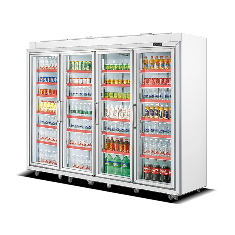 Wholesale Commercial 5doors Supermarket Upright Display Fridge