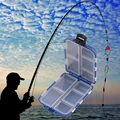 New 10 Compartments Mini Fishing Tackle Storage Box Fly Lure Spoon Hook Rig Minnow Bait Plastic