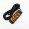 Black Power Strip Italy Plug Socket Electric Adapter Multiple 4 Outlet Extension Socket Home Electronics Charging