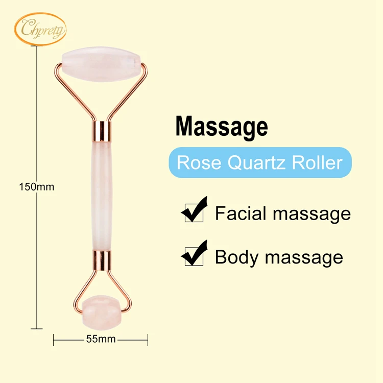 Professional Wholesale Face Massager Rose Quartz Jade Stone Facial Roller For Face In OEM Box