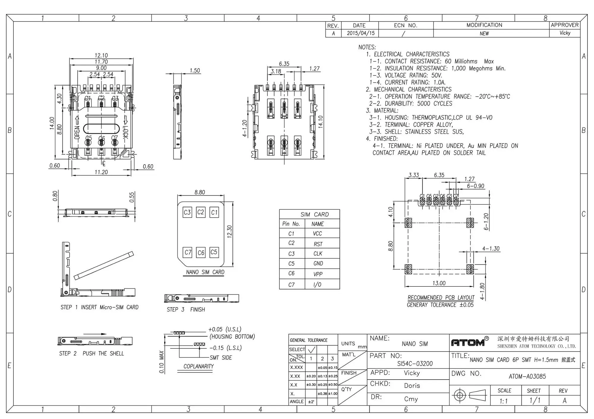 Tarjeta Nano Sim 6p Smt H 1 5mm Tipo De Pedales Buy Micro Sim Card Connector Smt Card Connector Hinge Sim Card Holder Product On Alibaba Com