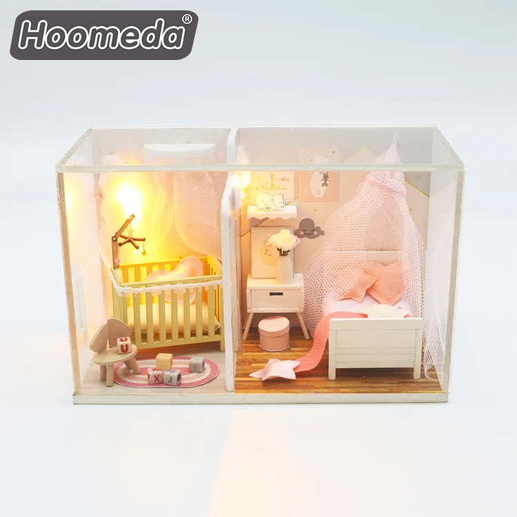 3D Holz Modell Diy Puppe Haus Spielzeug Hersteller Geburtstag Geschenk