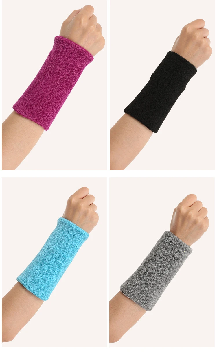 Cotton Sport Towel wrist sweatband hand band for gym badminton tennis sweat wrist support brace Sleeve