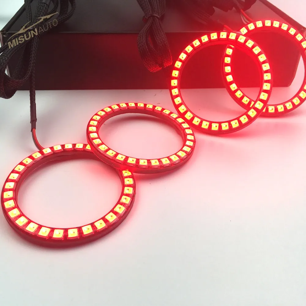 80mm 90mm 100mm 110mm 120mm Srgb Sequential Halo Rings Headlight Kit