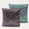 Amazon european-style customized sequins pillow pure color embroidery sofa cushions with beaded