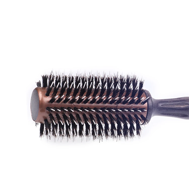 EUREKA A28034-55PA-B Professional Aluminum Tube With Boar Bristle And Nylon Pins Salon Round Hair Brush