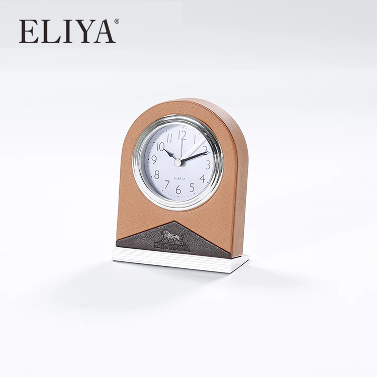 Customized Wholesale Luxury Hotel Leather Colorful Alarm Clock