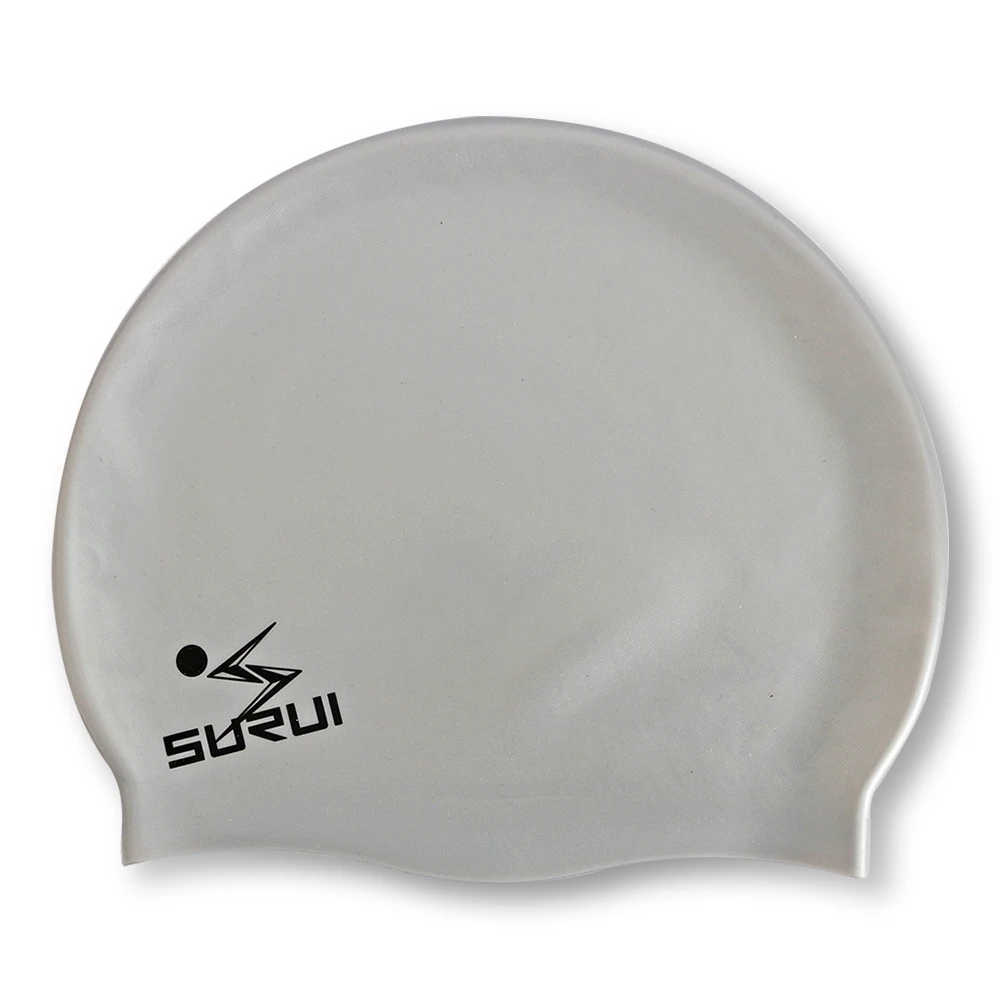 high quality  silicone  material pure classic flat  swimming  Cap with Your Logo
