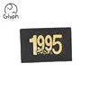 Hot sale fashion custom logo jeans leather back patches with metal for denim