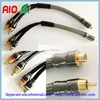 Hi-Fi audiophile high-end RCA couple male plug to female jack convertor adaptor cable for Car audio modification