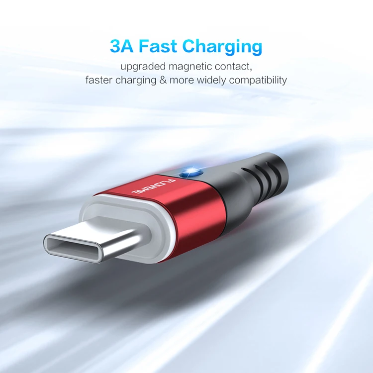 FLOVEME 3A Magnetic Micro USB Type C Cable For iPhone 1M Fast Charging Phone Magnet Charger Cable