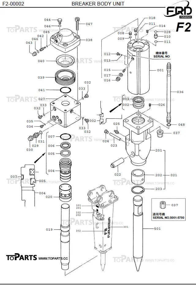 Furukawa F2 Hydraulic Breaker Seal Kit F-2 Rock Hammer Repair Kits ...