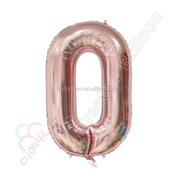 gold mylar number balloons