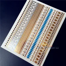 new shiny Health Beauty Body Art gold tattoo sexy diamond bracelets HYS-42 women henna jewelry Waterproof Flash Metallic Tattoos