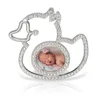 Duck shape cube crystal picture photo frame baby growing up commemorate photo frame