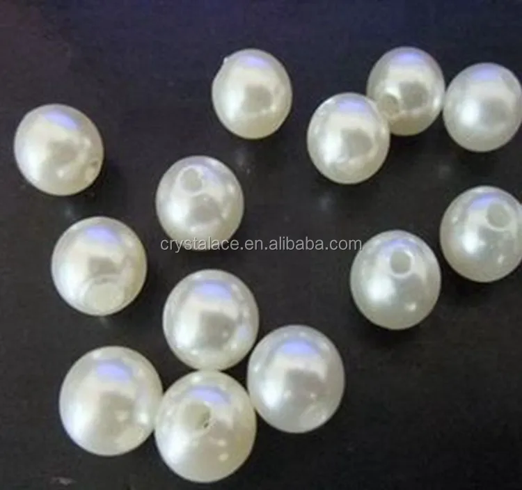 ABS pearls with hole plastic fake pearl beads