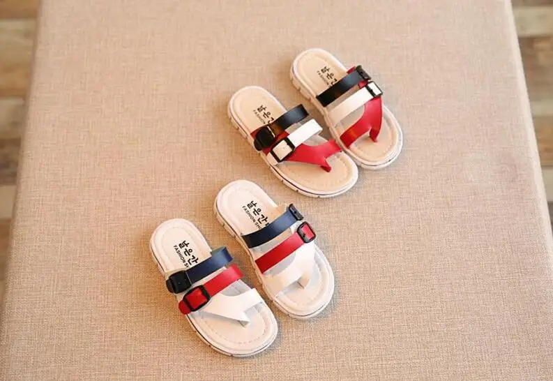 Boys sandals summer brand fashion girls kids casual sport slip resistant wear resist Breathable slippers high