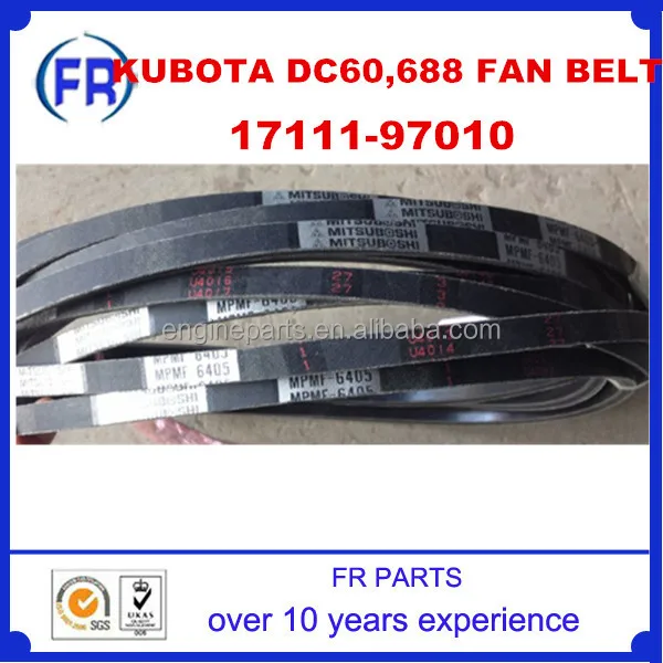 KUBOTA DC60 ,688 FAN BELT 1711197010, View KUBOTA DC60 FAN BELT